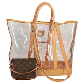 LOUIS VUITTON Borsa Tote Isaac Mizrahi in Vinile Pelle Trasparente M99027 Auth ki5924M