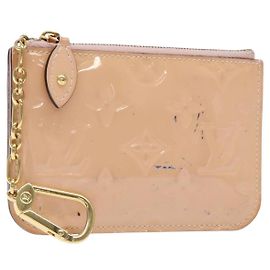 LOUIS VUITTON Vernis Pochette Cles NM Coin Rose Valerine M61286 LV Auth 127985