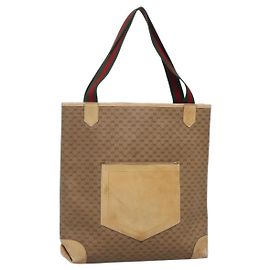 Borsa Sherry Line in PVC Beige Micro GG Supreme Web di GUCCI 904 002 0222 Auth ti3393