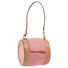 Bulgari Borsa a mano BVLGARI Logo Mania Be Zero One in tela rossa e oro Auth BA5419