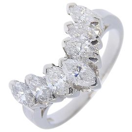 Autre Marque Diamantring aus Pt900-Platin V 7P