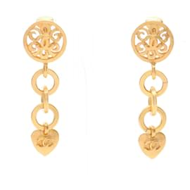 Orecchini a clip placcati in oro Chanel Coco Mark