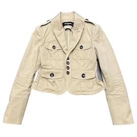 Dsquared2 Jacke Beige Baumwolle