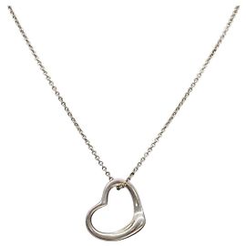 Autre Marque Colar Coração Aberto TIFFANY&Co. Prata Ag925 Auth am8914