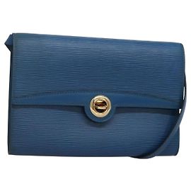 LOUIS VUITTON Epi Pochette Arche Borsa a Spalla Blu M52575 LV Auth ep10558
