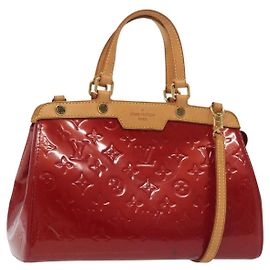 LOUIS VUITTON Borsa a Mano Monogram Vernis Brea PM Rossa M91623 LV Auth ep10407