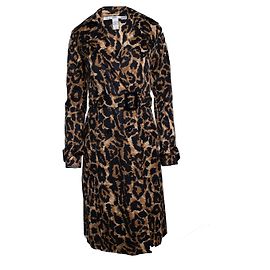 Autre Marque Trench coat de estampado de leopardo de Diane Von Furstenberg
