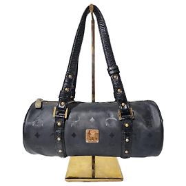Borsa Barrel Essenziale MCM Vintage Visetos Nera