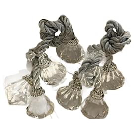 L'Objet Paris Silver Napkin Rings with Diamond Pendants - Autre Marque