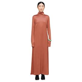 Autre Marque Rohe Aida Rollkragen Maxikleid Braun