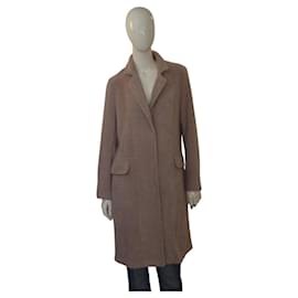 Rino + Pelle Beige Knee Length Coat Size 42 - Autre Marque
