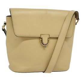 Céline Borsa a Spalla in Pelle Beige Oro Auth BA5496
