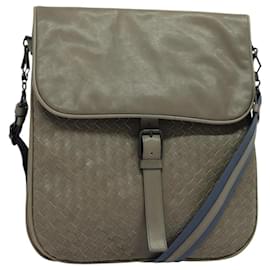 Borsa a Spalla in Pelle INTRECCIATO di BOTTEGA VENETA outlet Grigia Auth 135216 - Autre Marque