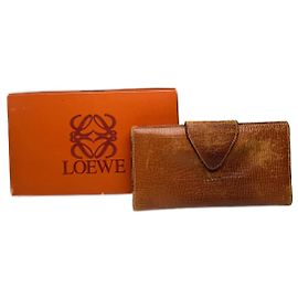 Cartera de cuero Loewe Madrid vintage marrón