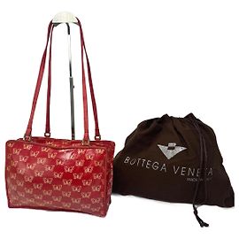 Bottega Veneta Vintage Balenciaga Leder Schmetterling Monogram Handtasche Rot Gelb