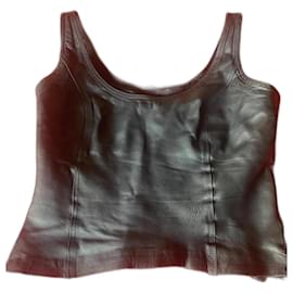 Loewe Lammleder Oberteil Schwarz