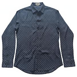 Herrenhemd von Hermès, aus 100 % hochwertiger Seide, Made in France.