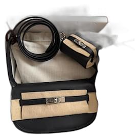 Borsa a mano Hermès Kelly Moove in pelle nera