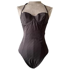 Dior Badeanzug Monogramm Oblique Trotter Schwarz