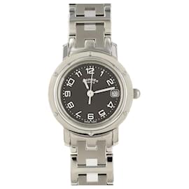 Montre à quartz en acier inoxydable Hermès Clipper CL4.210