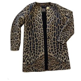 Abrigo Roberto Cavalli Estampado Leopardo Viscosa