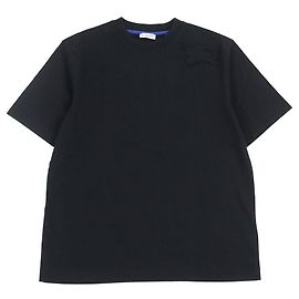 Baumwoll-T-Shirt mit gesticktem Burberry-Logo und Equestrian Knight-Patch