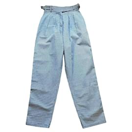 Kenzo Jeans Weite Hose aus blau-weiß gestreifter Baumwolle