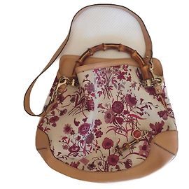 Borsa a spalla Gucci BAMBOO FLORAL