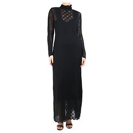 Ulla Johnson Schwarzes Alpaka-Mix Rollkragen-Strickkleid - Größe S
