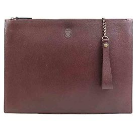 Clutch in pelle bordeaux Gucci
