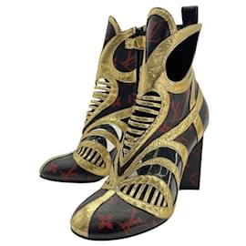 Botas cortas Louis Vuitton Queen of Hearts Monogram Infra Rouge Negro