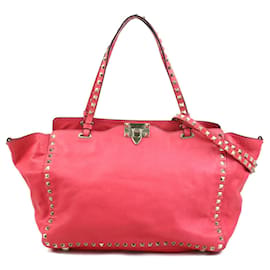 Borsa a mano/spalla in pelle rosa Valentino Garavani