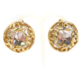 Orecchini in metallo con strass Chanel Coco Mark