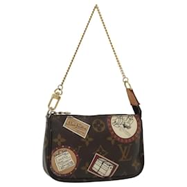 LOUIS VUITTON Mini Pochette Accessoires Patch Monogram Pouch M95804 Auth 141677V - Louis Vuitton