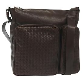 Autre Marque Bolsa de Ombro em Couro Marrom INTRECCIATO da BOTTEGA VENETA Auth fm4835