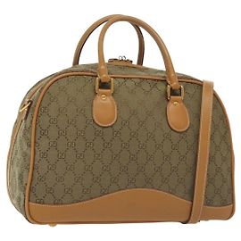 Borsa Boston GG Canvas Gucci 2way Oro Beige 013 123 3659 Auth ep10260
