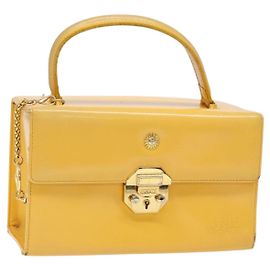 Borsa a mano Gianni Versace in pelle giallo oro Auth BA5349