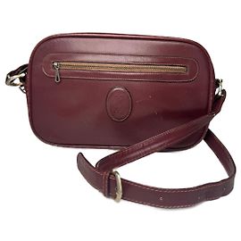 Autre Marque Bolso de cuero vintage Cartier burdeos