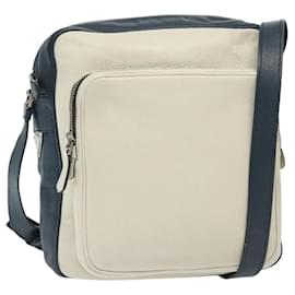 Borsa a Spalla PRADA in Pelle Bianca Blu Argento Autentica bs29256 - Prada