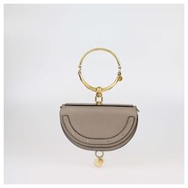 Borsa a tracolla Minaudière Nile in pelle beige di Chloe - Chloé