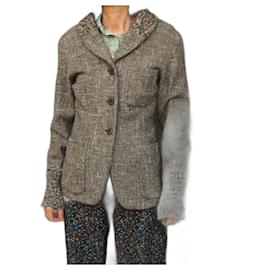 Giacca Max Mara marrone in lana e seta