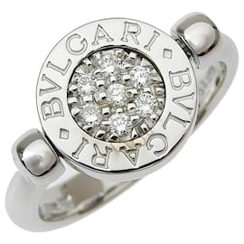 Anello Flip Bvlgari Bvlgari Bvlgari in oro bianco 18K con diamanti e onice - Bulgari