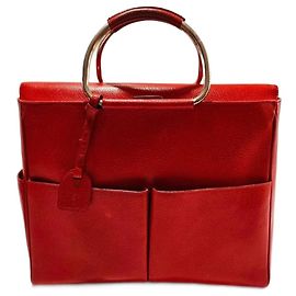 Gucci Tote Bag aus rotem Leder