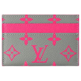 Porta tarjetas doble LV rosa/gris - Louis Vuitton