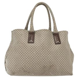 Autre Marque Bolso Tote de cuero PVC gris Auth bs28782 de BOTTEGA VENETA