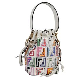 Borsa a mano FENDI Zucca in tela Mini Montrezor 2 in 1 Multicolore Oro Auth yk19350M