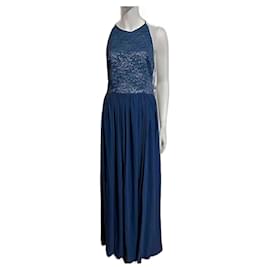 Vera Wang Blue Grecian evening gown (Sold) - Joli Closet