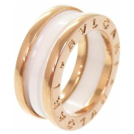 Bulgari Bvlgari B-ZERO1 Ring aus 18K Roségold und Weißer Keramik