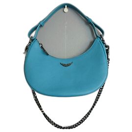Zadig & Voltaire Borsa Moonrock Pelle Blu Turchese