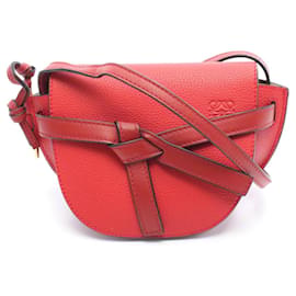 Borsa a Spalla Loewe Gate Mini in Pelle Rossa